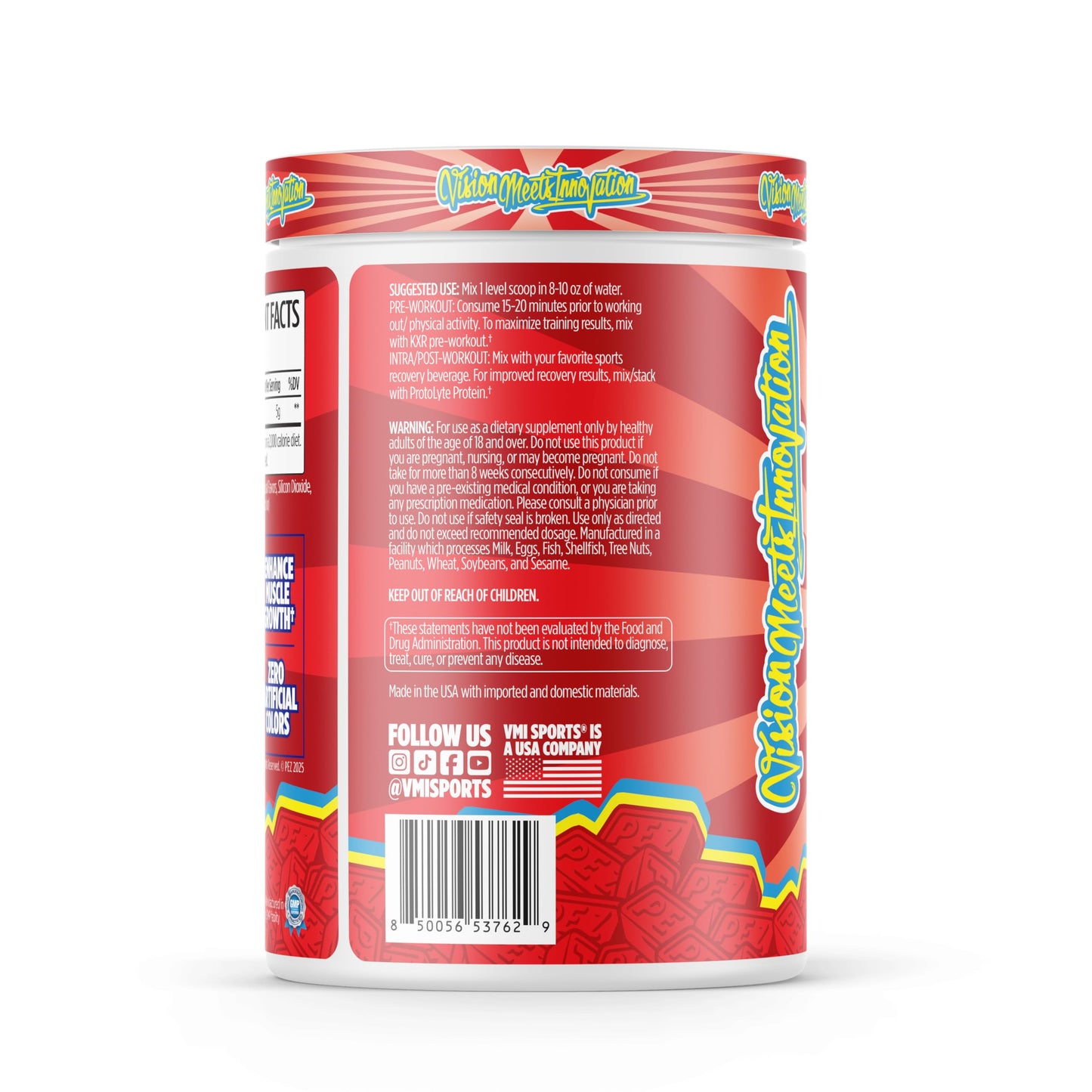 VMI Sports Creatine Monohydrate Powder – 5g Serving, 60 Servings, PEZ Cherry