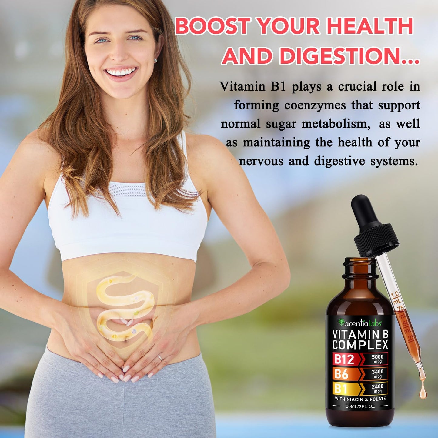 VOGSIG Vitamin B Complex Liquid Drops for Women – Vegan & Gluten-Free