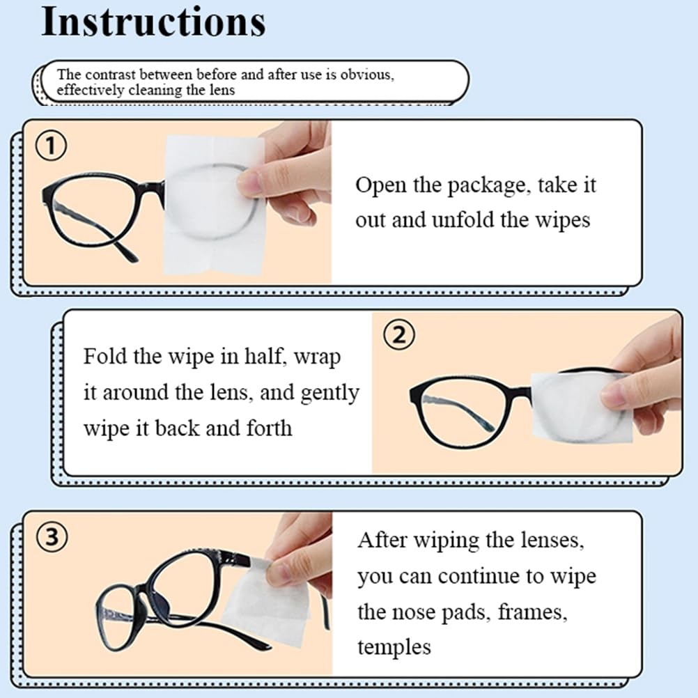 Pre-Moistened Lens Cleaning Wipes - 500 Pcs | Safe for Glasses, Screens & Devices
