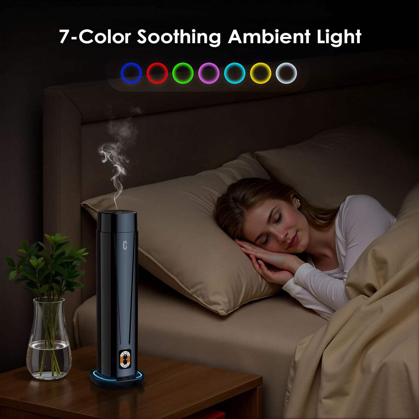 Waterless Scent Diffuser – 1200 Sq Ft Coverage, Remote, LED Light & Timer | Home, Office, Hotel