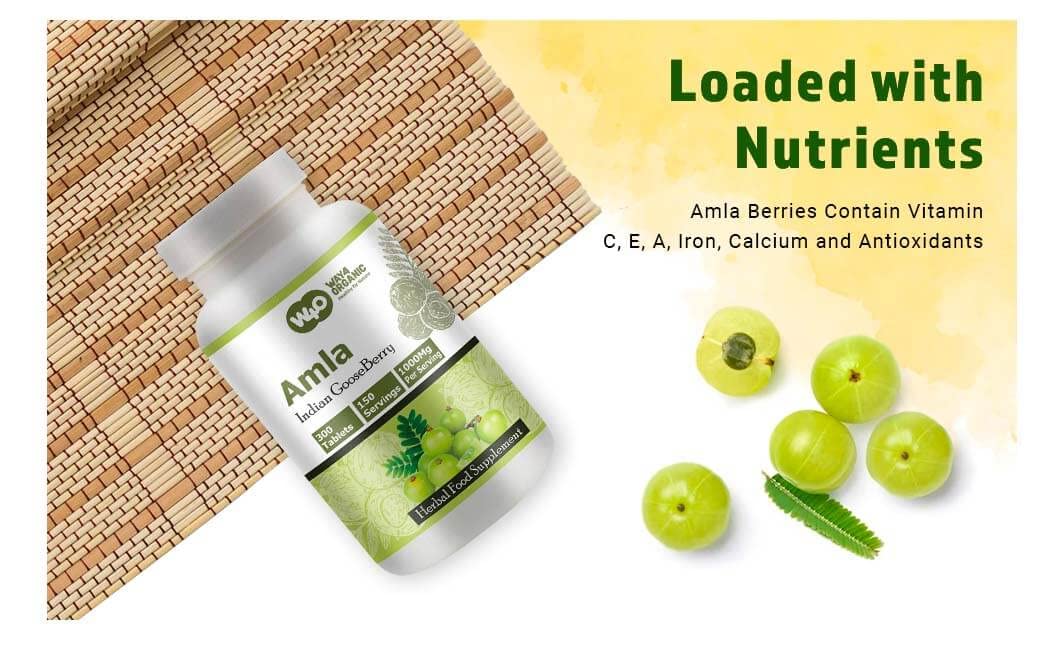 WAY 4 ORGANIC W4O Amla Fruit Extract Capsules (Tablets) - 300 Pills, 150 Servings, 1000 mg, Amalaki Fruit (Pack of 2)