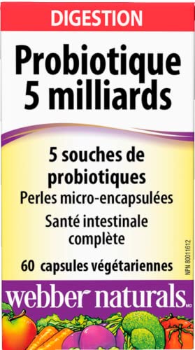 Webber Naturals Complete Probiotic – Multi-Strain, 5 Billion Active Cells, 60 Capsules
