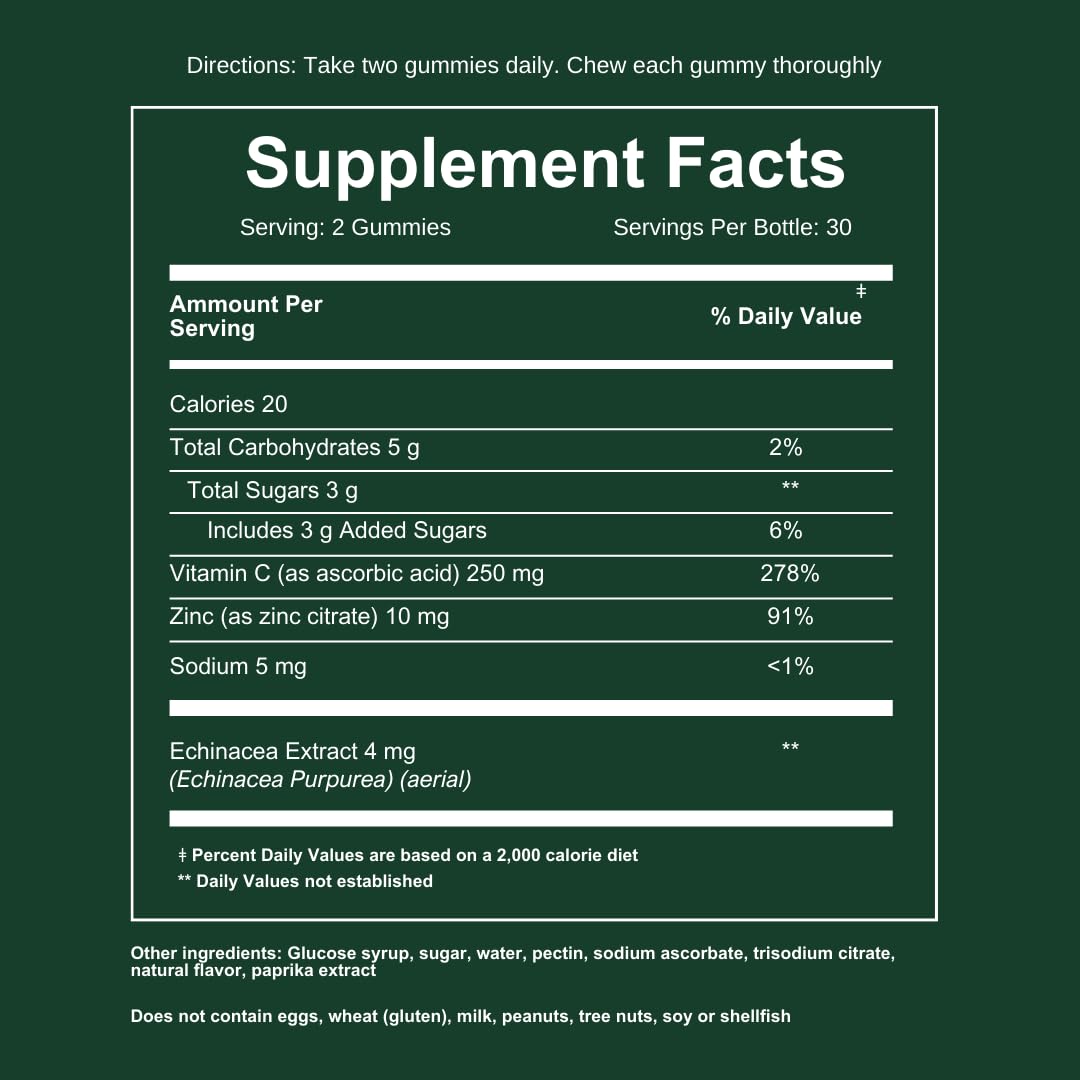 WEEM Immune Support Gummies – Vitamin C, Zinc, Echinacea | Gluten-Free