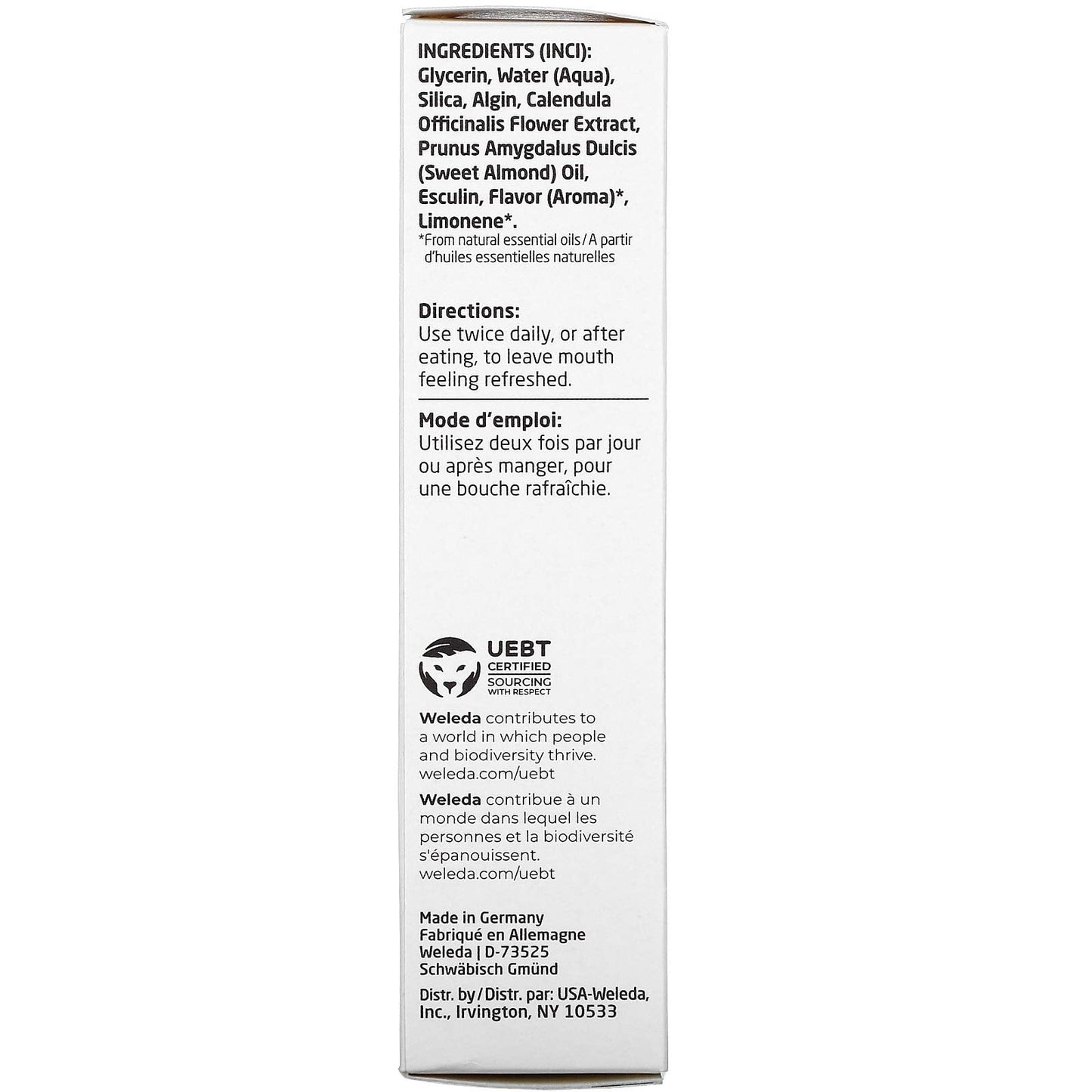Weleda Children's Tooth Gel – 1.7 oz, Fluoride-Free, Spearmint, Calendula, Silica & Fennel