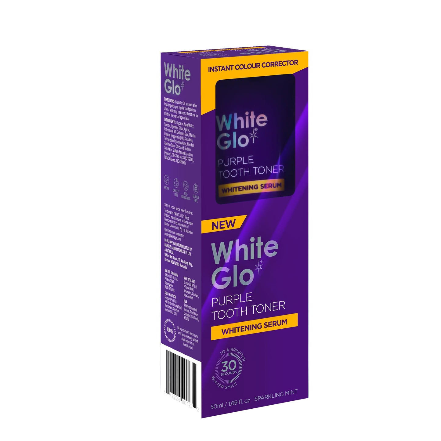 White Glo Purple Tooth Toner Whitening Serum - Enamel Safe