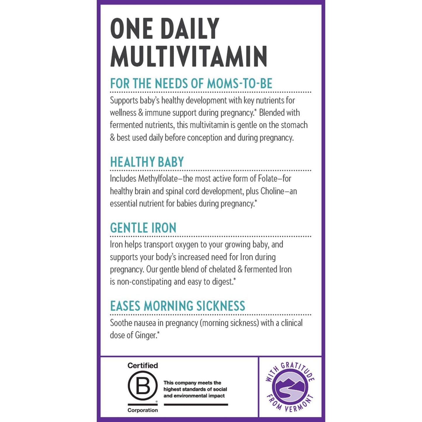 New Chapter Prenatal Vitamins | One Daily Methylfolate & Choline | 60 Count