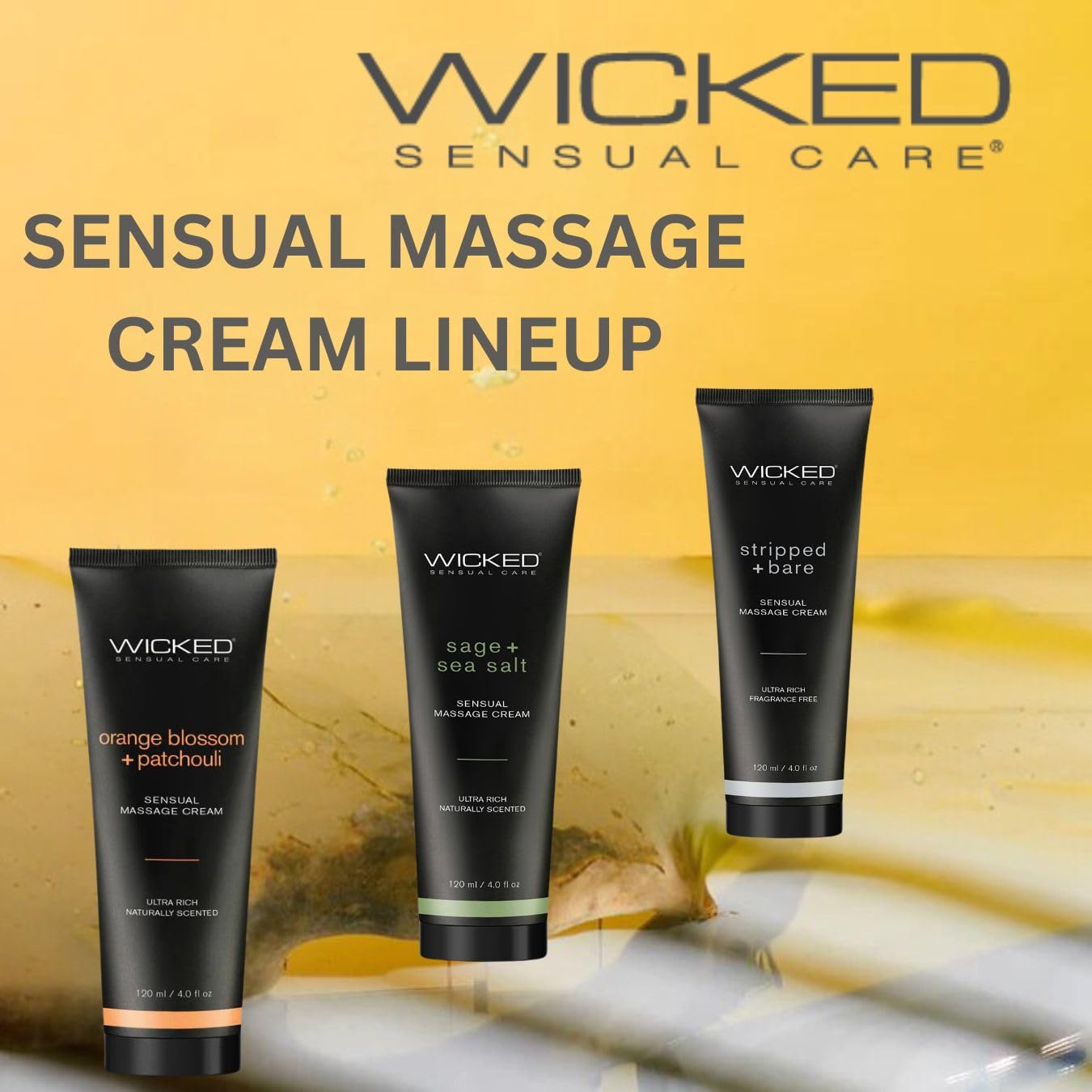 Wicked Sage+Sea Salt Massage Cream 4oz - Relaxing Sensual Massage