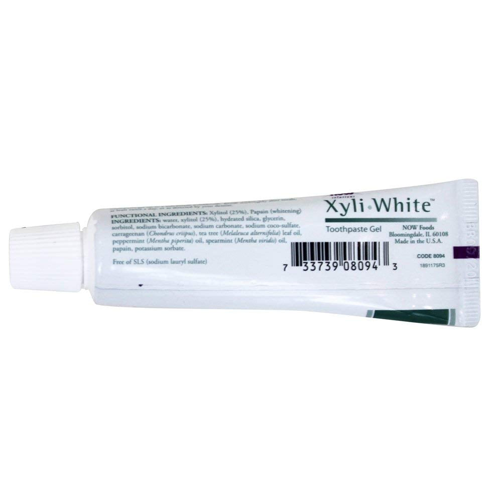 NOW Foods XyliWhite Tube 1 oz - Fluoride-Free, SLS-Free, Gluten-Free, Paraben-Free | Retail Only