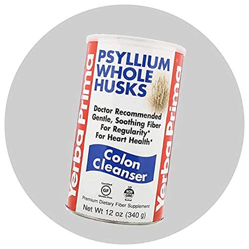 Yerba Prima Psyllium Whole Husks Pack of 2 – All Natural Fiber, Gluten Free, Non-GMO, Made in USA