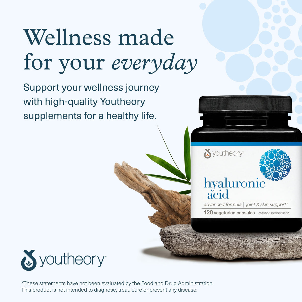 Youtheory Hyaluronic Acid Advanced Formula - Joint & Skin Support with Boswellia - Dairy/Soy/Gluten Free - 120 Veg Capsules BritishVita | Premium UK Vitamins & Wellness Supplements
