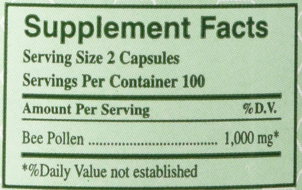 YS Organics Bee Pollen - 200 Capsules - Pack of 2 BritishVita | Premium UK Vitamins & Wellness Supplements