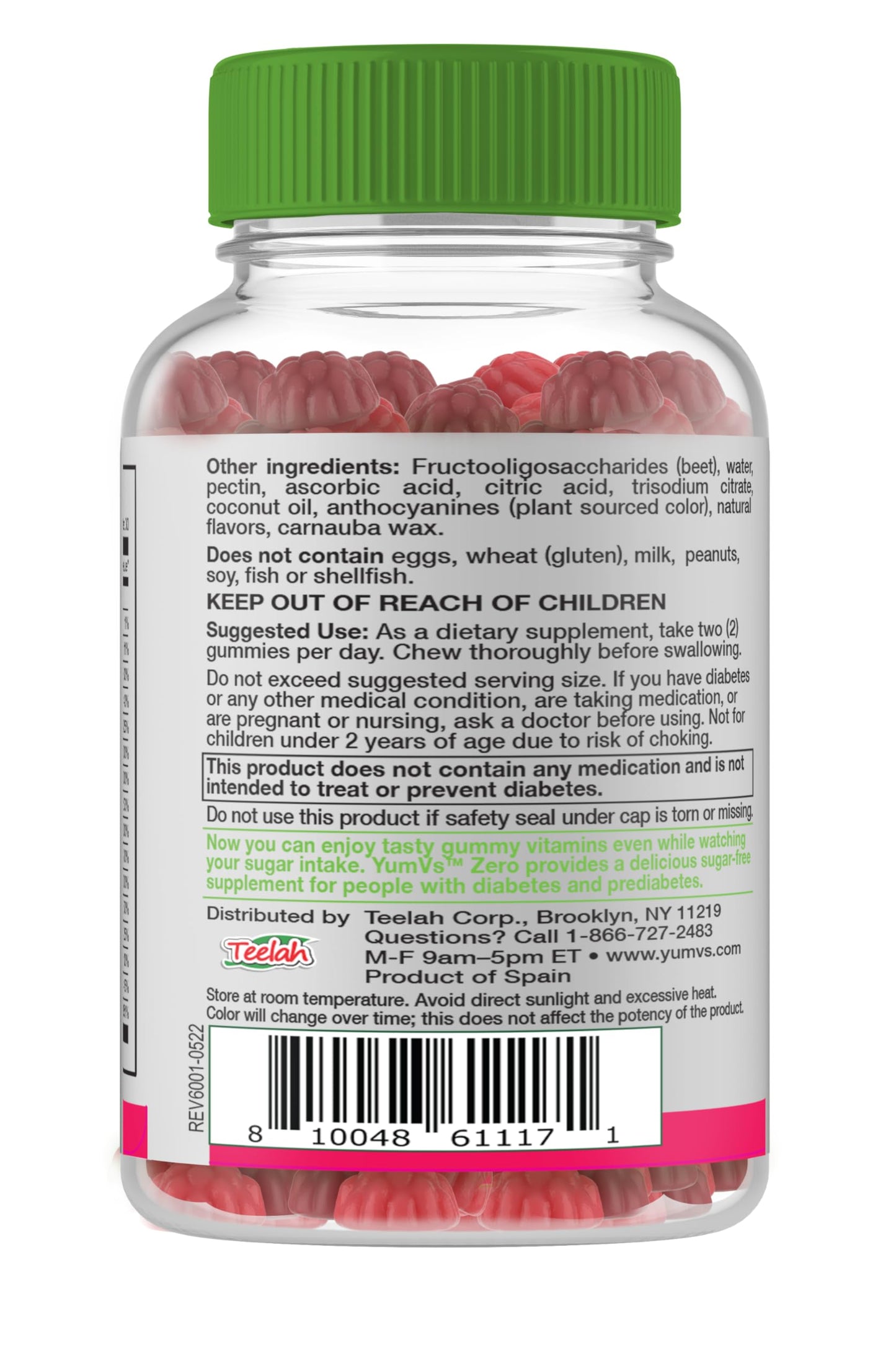 YUM-V'S Multivitamin Gummies - Sugar Free, Keto Friendly Vitamin Gummies (60 Count x 2)
