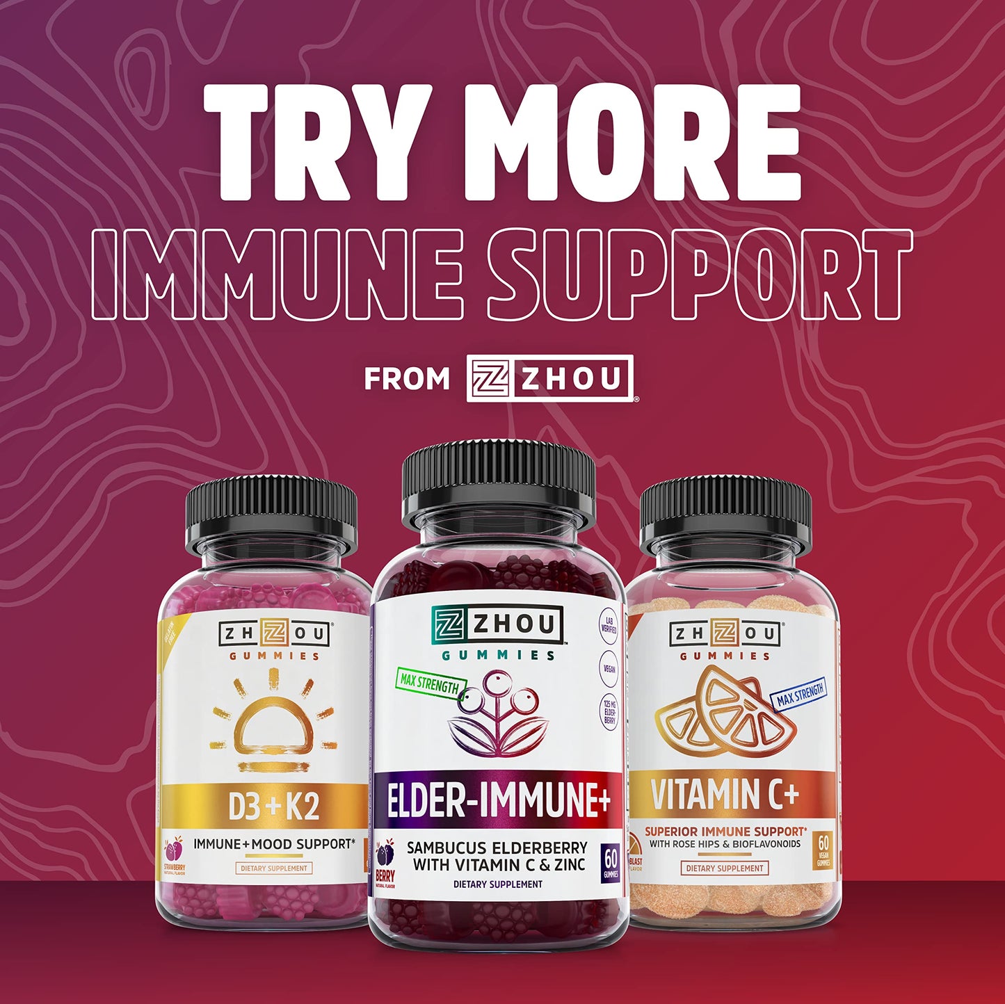 Zhou Nutrition Elder-Mune+ Syrup – Organic Elderberry Immune Support, 8 Fl Oz