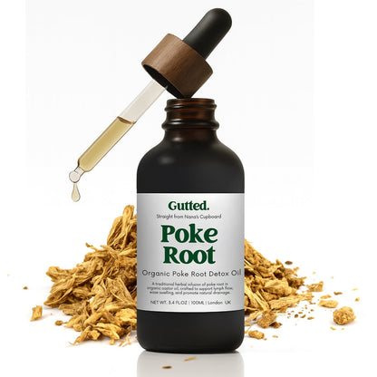 Organic Poke Root Oil – 20ml, 50ml & 100ml | Wild-Infused Oil for Lymphatic Detox Gutted.