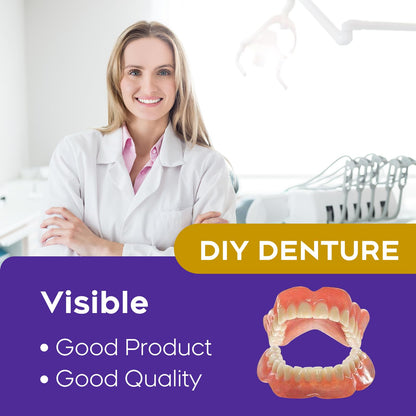 Denture DIY Full Set: Top & Bottom Fake Teeth Kit | Improve Your Smile 0806-1