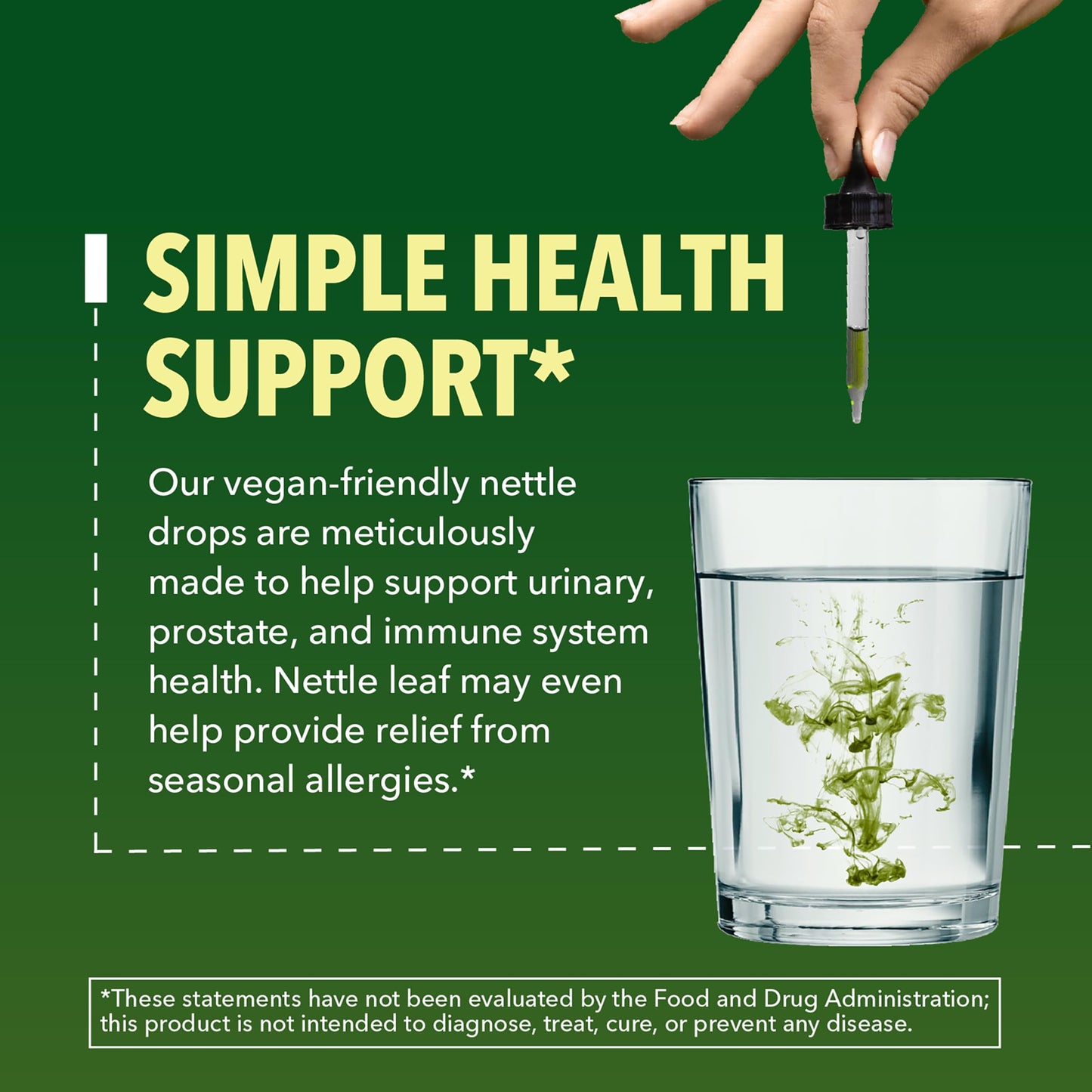 Stinging Nettle Leaf Extract Liquid Drops – Organic Immune Support & Prostate Health (1 oz)