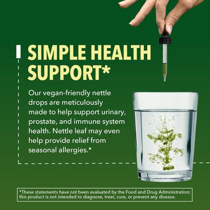 Stinging Nettle Leaf Extract Liquid Drops – Organic Immune Support & Prostate Health (1 oz)
