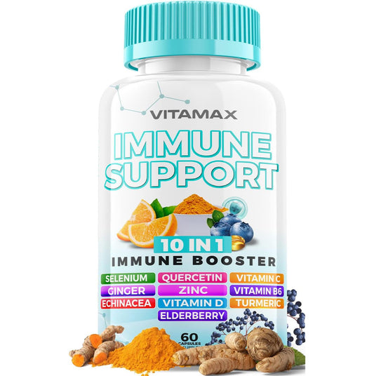 10-in-1 Immune Support Booster with Elderberry & D3 – Made in USA BritishVita | Premium UK Vitamins & Wellness Supplements