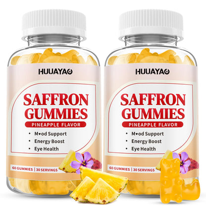 10-IN-1 Saffron Gummies – Sugar Free Mood & Focus Support (Pineapple, 120 Count)