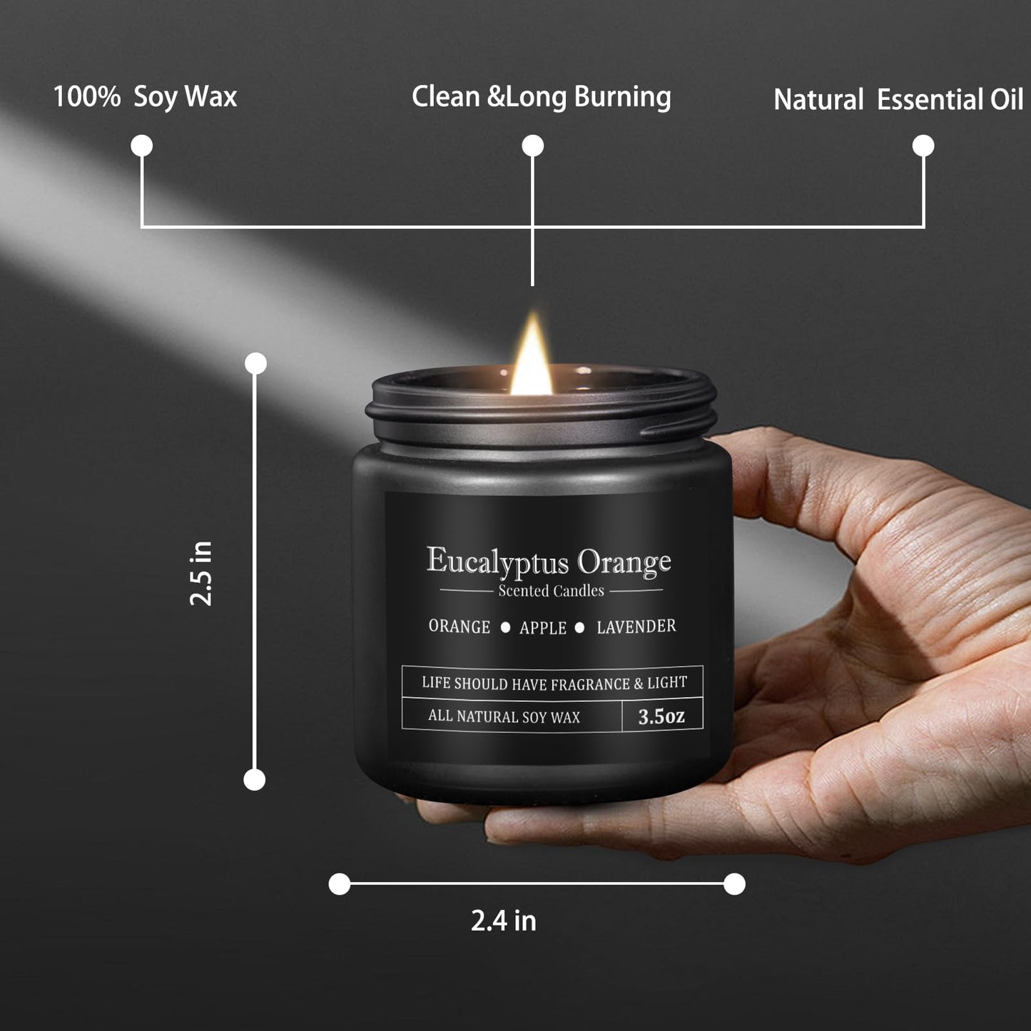 10 Pack Scented Candles for Men – Masculine Gift Set | Aromatherapy, Soy Wax, Cotton Wick