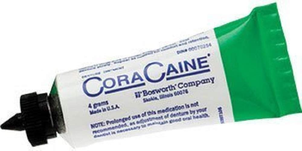 10 Pcs Cora-Caine Topical Anesthetic Denture Pain-Relieving Adhesive Ointment