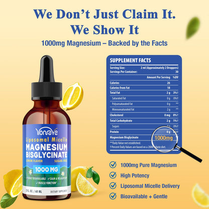 Magnesium Bisglycinate Liquid – High Absorption Liposomal Micelle (60ml)