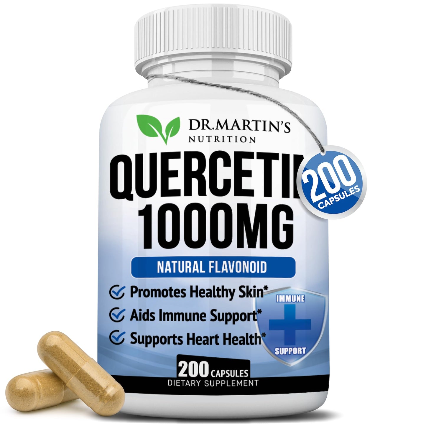 1000mg Quercetin – 200 Capsules | Immune Support, Sinus Relief and Cardiovascular Health