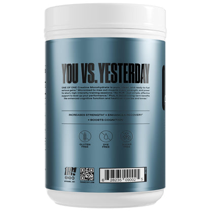 ONE OF ONE Creatine Monohydrate Powder – Pure Micronized, Unflavored, 200 Servings