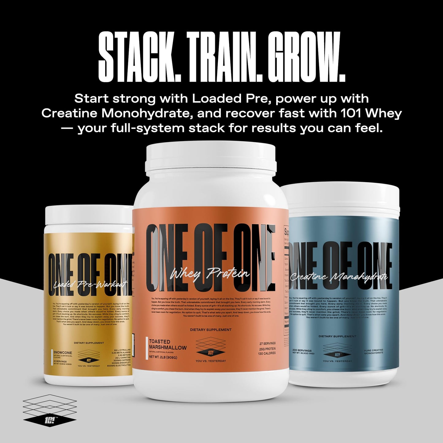 ONE OF ONE Creatine Monohydrate Powder – Pure Micronized, Unflavored, 200 Servings