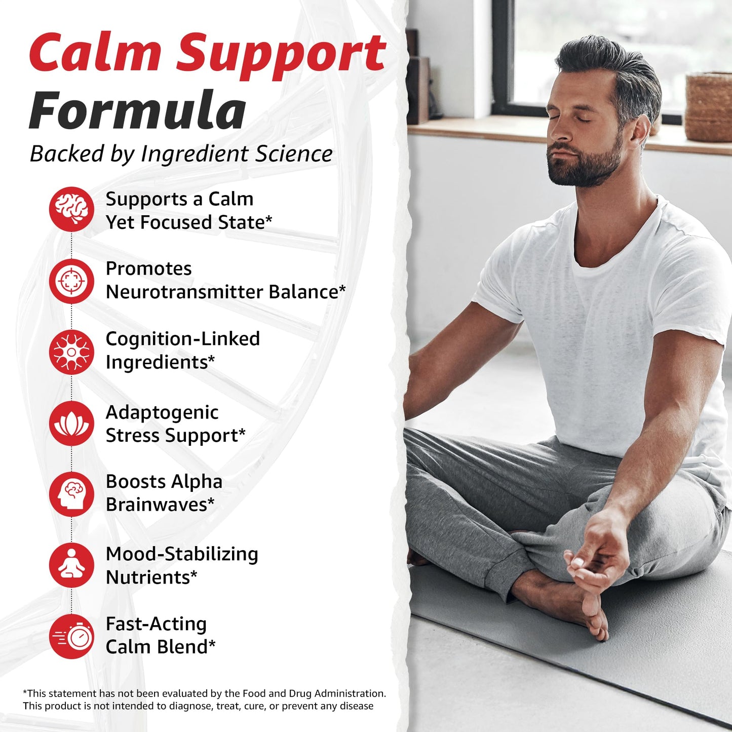 10X Health Calm L Theanine Drops – 100mg L Theanine & 100mg GABA, 2.03 fl oz