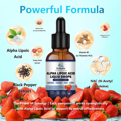 Alpha Lipoic Acid 1000mg Liquid Drops – 11-in-1 ALA with Acetyl-L-Carnitine & Benfotiamine