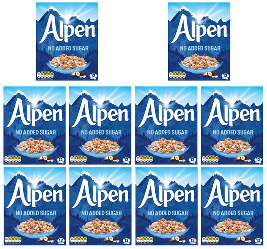 10 x Alpen No Added Sugar 550Gm British Grocery