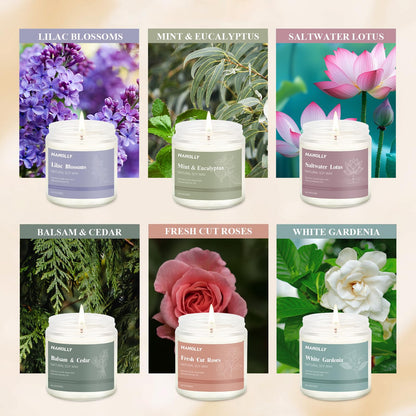 12 Pack Natural Soy Candles Gift Set – Aromatherapy Home Scents (Lavender, Vanilla, Rose & Eucalyptus)