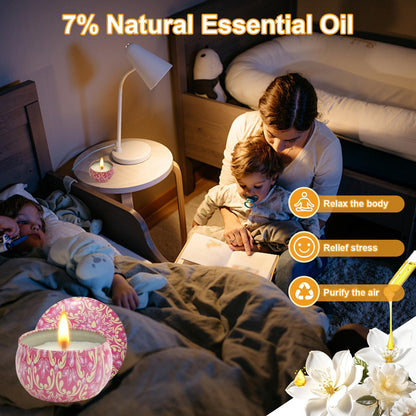 12 Pack Scented Candles Gift Set for Women | Natural Soy & Aromatherapy