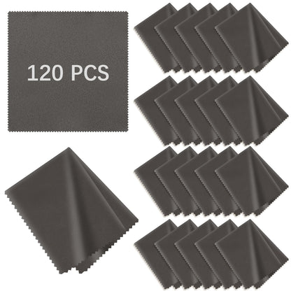 120 Pack Microfiber Cleaning Cloths for Glasses (5.5x5.5 inches) Bulk Eyeglass & Lens Cleaning Cloths