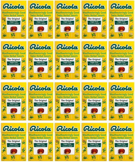20 x Ricola Herb Sugar Free Box with STEVIA - 45g British Grocery