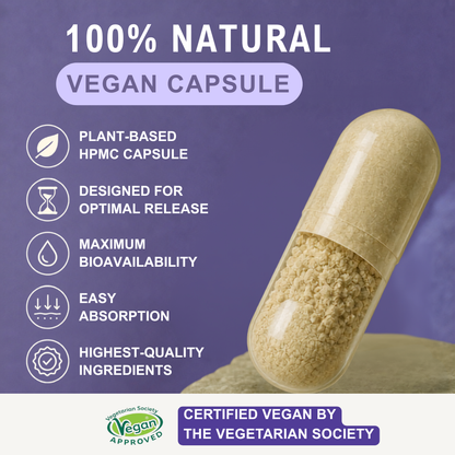 Magnesium, Calcium, Zinc & Vitamin D3 (Vegan D3) | Advanced Immunity Support | 6 Months Supply | Made in the UK