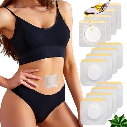 12Pcs Hypoallergenic Castor Oil Pack Wraps – Disposable 3.2x3.2 in, Self-Adhesive (White)