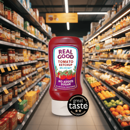 6 x Real Good Tomato Ketchup No Added Sugar - 310g