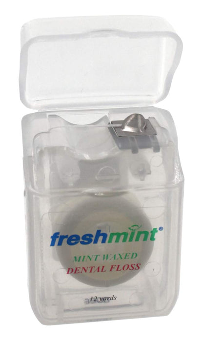 144 Spools of Freshmint Mint Waxed Dental Floss – 12 Yards