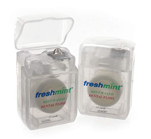 144 Spools of Freshmint Mint Waxed Dental Floss – 12 Yards