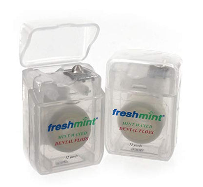 144 Spools of Freshmint Mint Waxed Dental Floss – 12 Yards