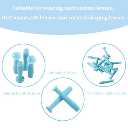 15 Pcs Contact Lens Remover Tool – Scleral Lenses Plunger & Suction Cup Inserter