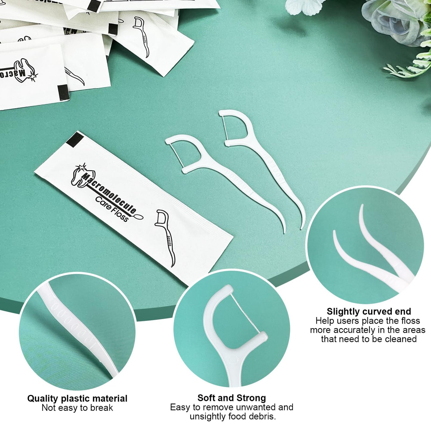 150 Pcs Dental Flossers - Individually Wrapped, Travel & Office