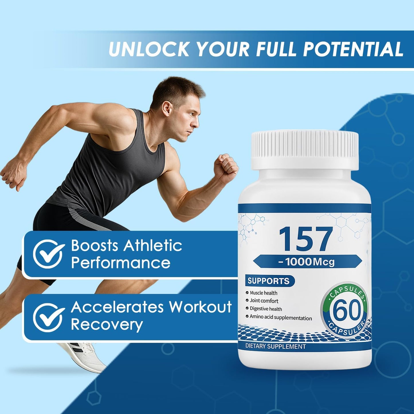 157 1000 mg Supplement - Non-GMO, Gluten-Free, 60 Capsules