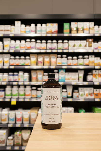 Naked Biotics Restore liquid probiotic UK with Rosehip & Peppermint - Natural Gut Support for Sensitive Tummies 1000ml