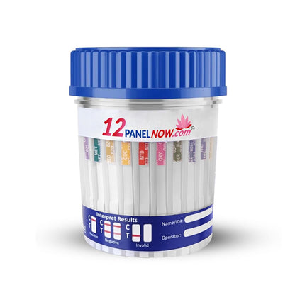 16 Panel Drug Test Kit for All Drugs & Fentanyl - At Home Urine Cups, Fast Results - Detects AMP, OPI, MET, BZO, COC, MTD, OXY, BUP, MDMA, THC, BAR, TRA, FYL, ETG, TCA, PCP - [25 Pack] - 12 PANEL NOW