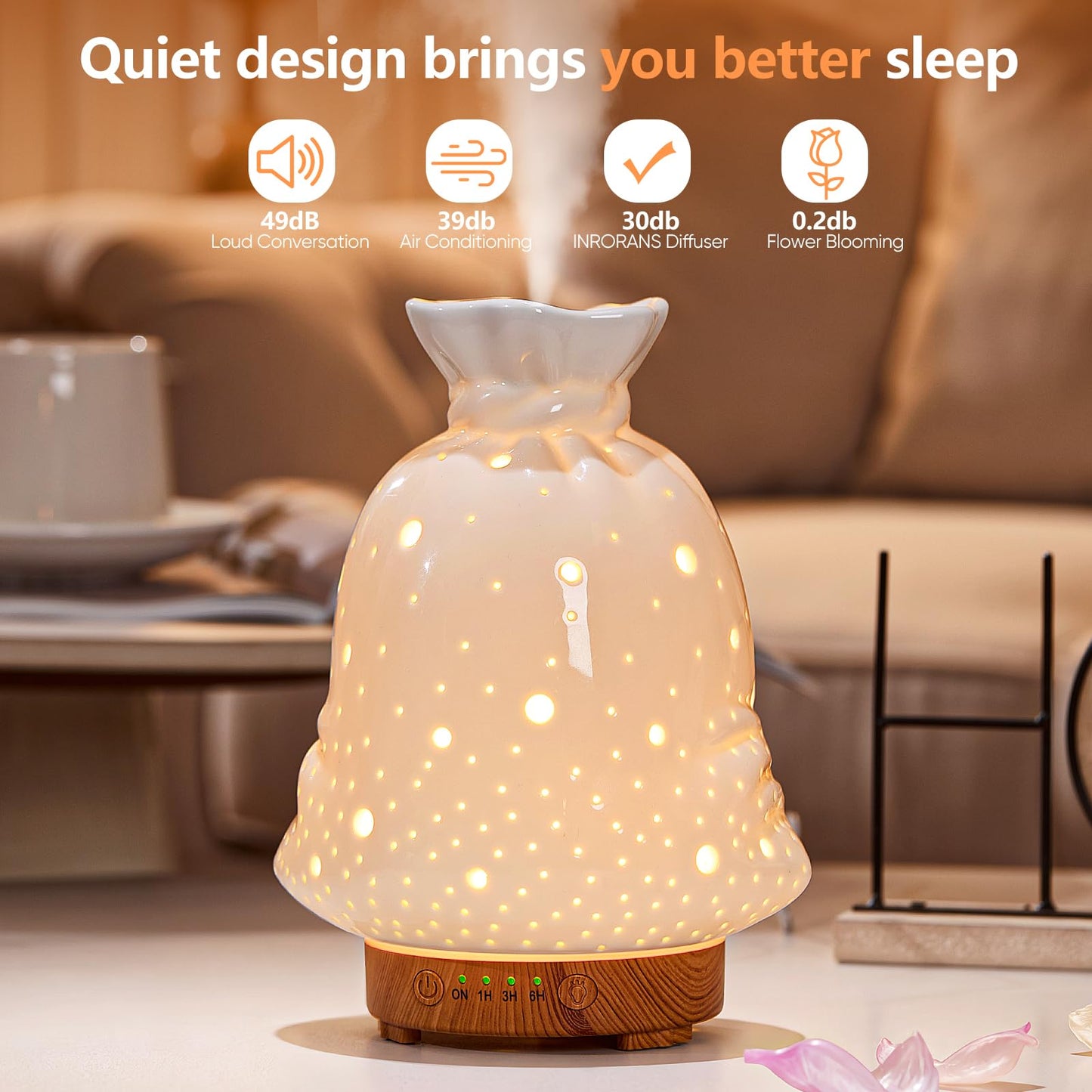 160ML Ceramic Diffuser – Lucky Bag Aromatherapy Ultrasonic Humidifier