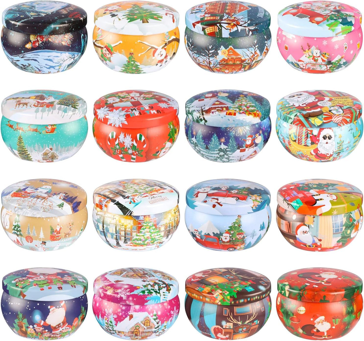 16pcs Christmas Scented Candles Set | 2.5oz Soy Wax Aromatherapy Gift for Women