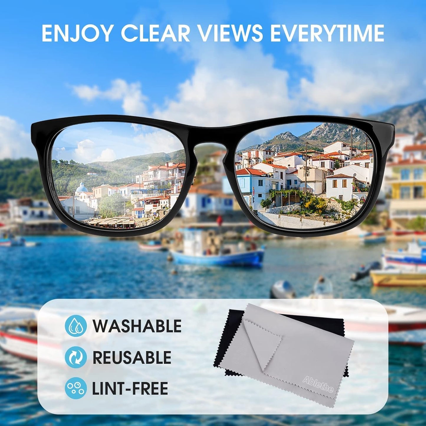 18 Pack Premium Microfiber Cleaning Cloths for Glasses & Devices